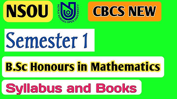 NSOU B.Sc Mathematics Honours Semester 1 Syllabus and Books || CBCS NSOU math honours syllabus books