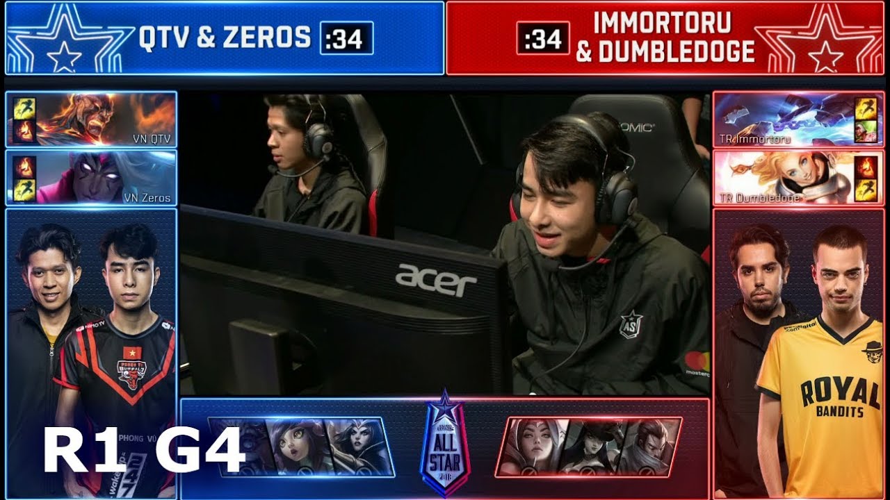 QTV & Zeros vs Immortoru & DumbleDoge 2v2 | 2018 All-Star Las Vegas | VN QTZ vs TR DumbleToru