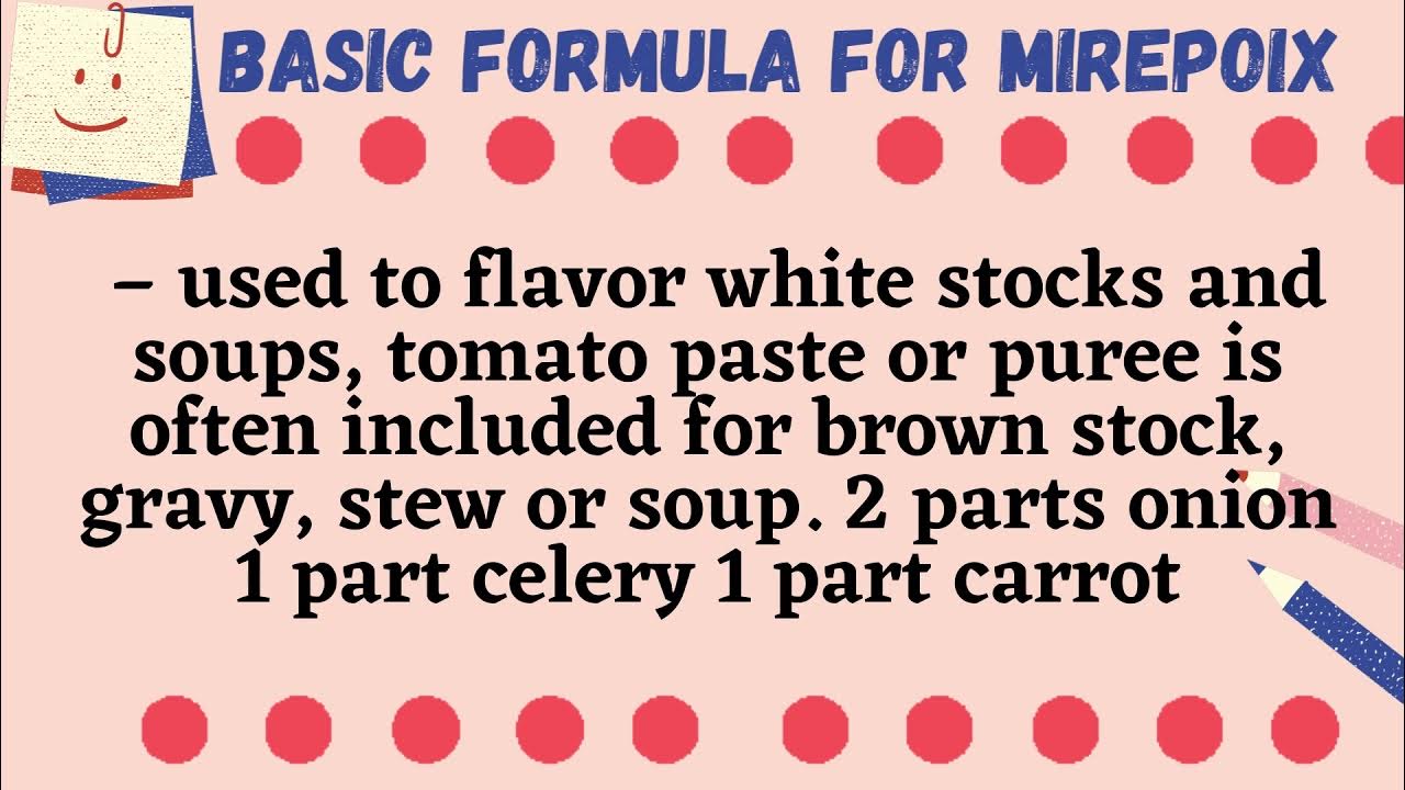 COOKERY 10 Ingredients in preparing stocks, guidelines in preparing