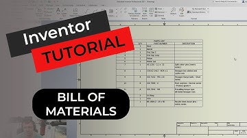 Inventor Bill Of Materials