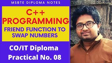 MSBTE OOP 22316 OBJECT ORIENTED PROGRAMMING Practical No : 8 swap values using friend function.