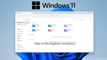Windows 11 - How File Explorer Tabs made it in (evolution?)