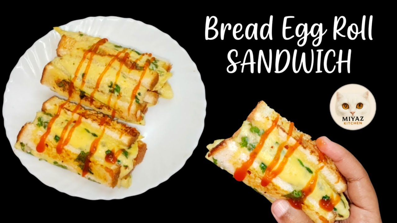 5 Minutes Bread Egg Roll Sandwich 🥪 | Super Easy Breakfast Recipe 🔥 @MiyazKitchen 