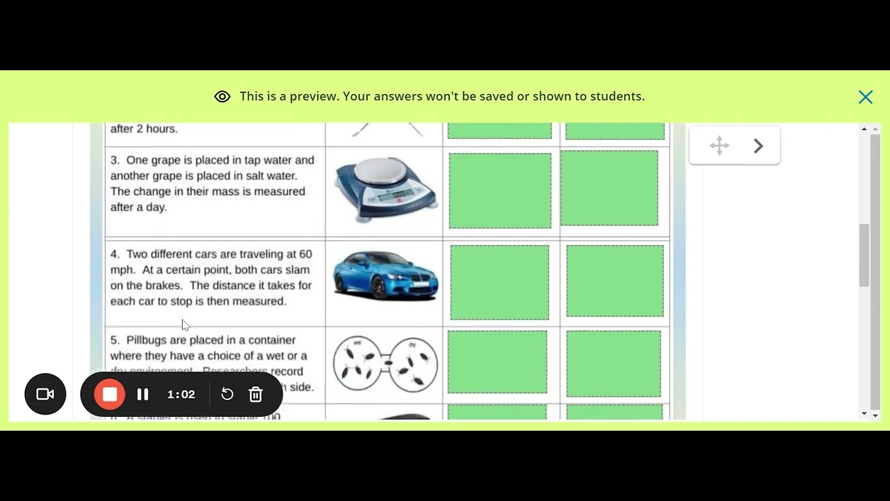 Independent vs Dependent Variables exit slip - scenarios - YouTube