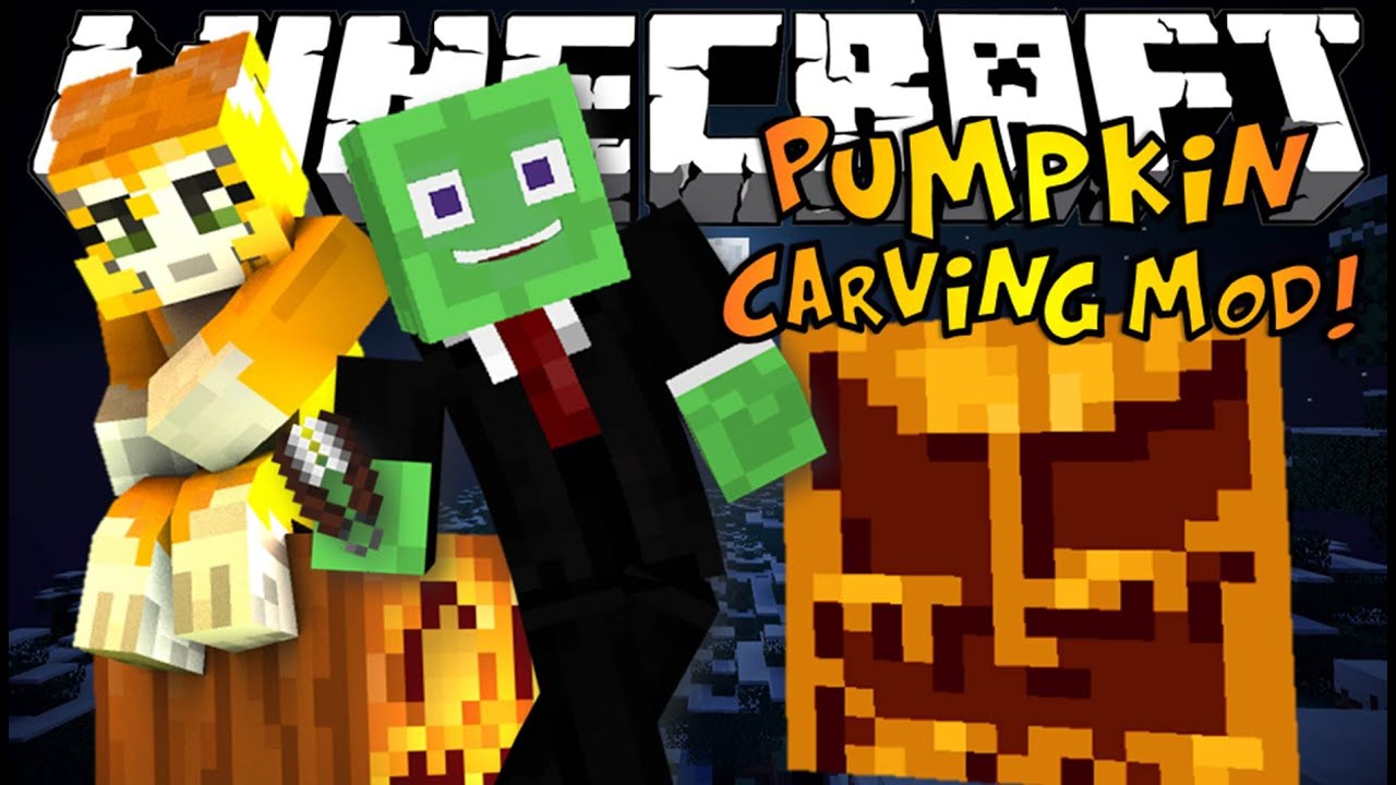 Minecraft: PUMPKIN CARVING MOD - Carve ANY Design! | Mod Showcase - YouTube