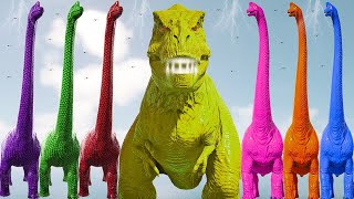 NEW! Brachiosaurus Color Pack VS I-Rex Superman VS T-Rex Dinosaur Fighting Jurassic World Evolution