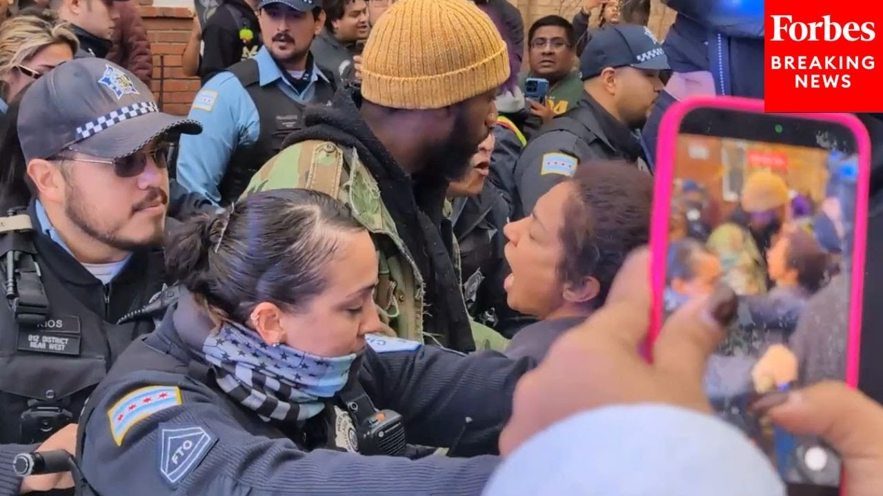 RAW VIDEO: Protestors Clash With Police As ICE Carries Out Operation In Chicago, Illinois