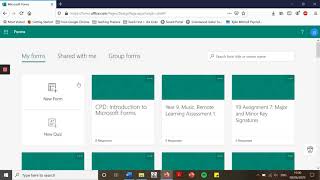 Microsoft Forms CPD Unit 1.1: Getting Started