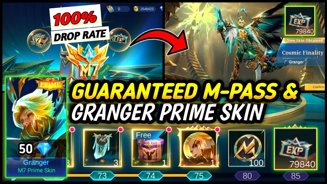 TRICK DRAW 50 💎 !! GET M7 PASS & GRANGGER PRIME SKIN (100% GUARANTEED) | M7 SUPPORT CHEST - MLBB
