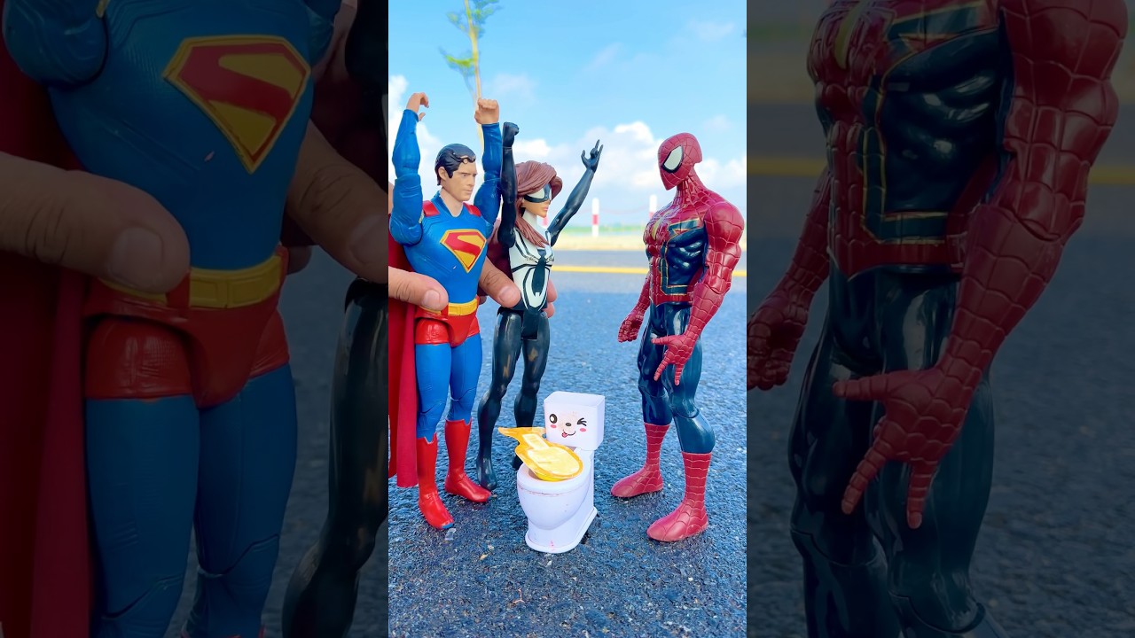 Superman and Spider girl Birthday Party for Spiderman 