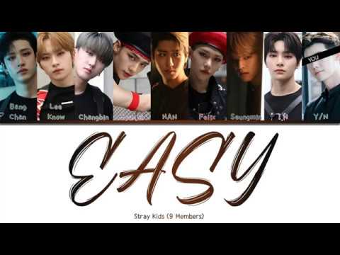 Stray Kids 9 Members Easy Color Coded Lyrics Han Rom Esp Eng Youtube