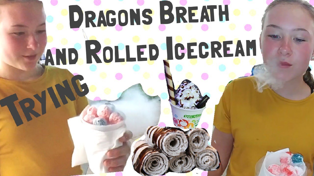 TRIED! Dragons Breath Rolled Icecream YouTube