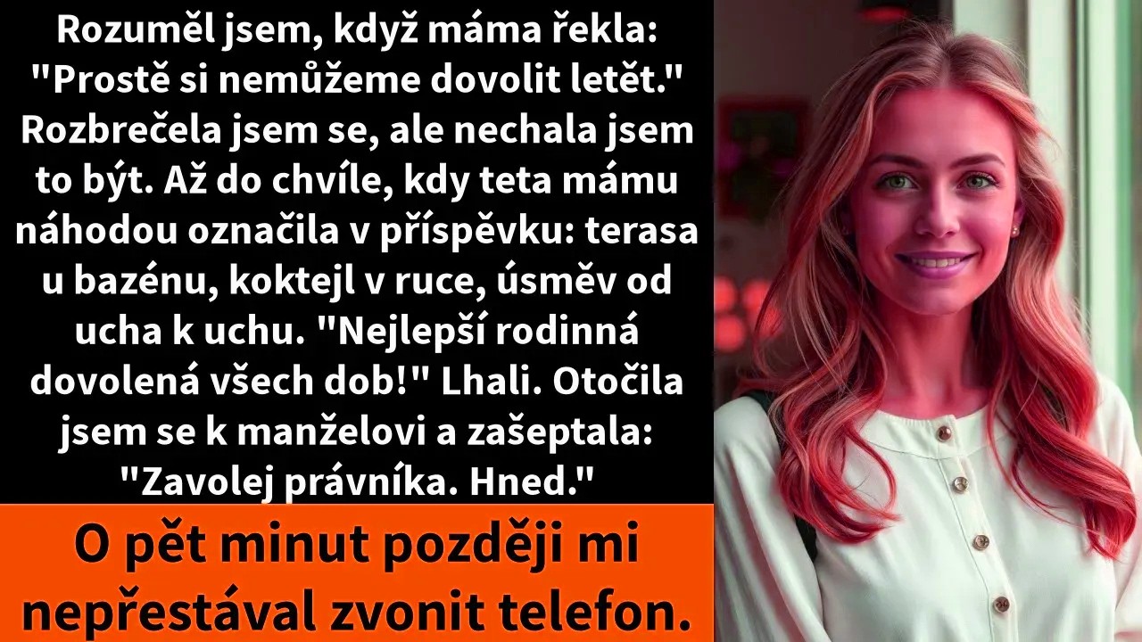 Seděla jsem na podlaze a psala děkovné kartičky za svatební dary, když mi máma zavolala, že na mou svatbu nepřijdou. „Auto potřebuje pneumatiky a táta má zlobit záda," řekla. Tři hodiny cesty prý...