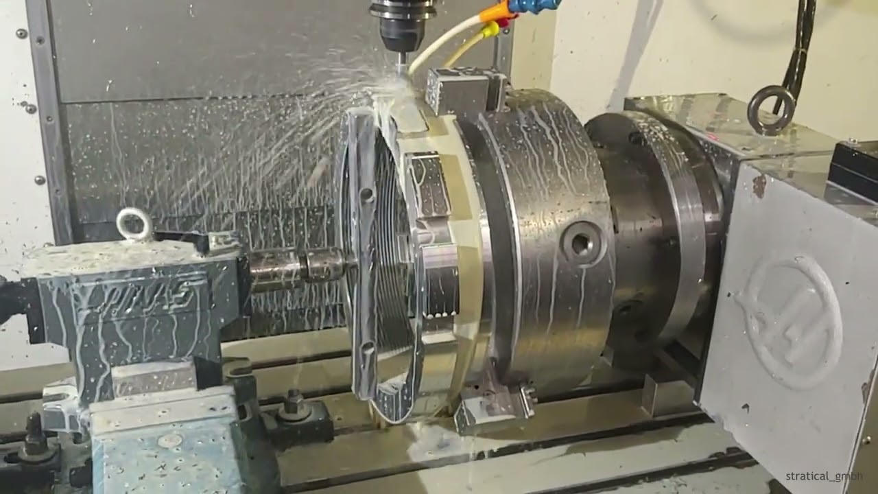 CNC Fräsen einer Nutmutter- milling a groove with Haas VF-4 | STRATICAL