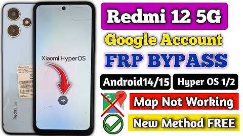  Redmi 12 5G | FRP BYPASS | Android 15 | Redmi 12 5G Google Account Bypass HyperOS 2 | Without PC