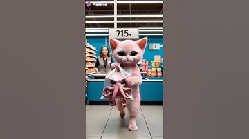 Thumbnail of Pink Cat Buys an Octopus for a Little Girl 🐙💖 #cat #shorts