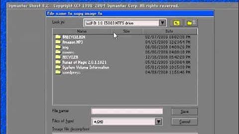 Backup with nortan  Ghost 14 without Install