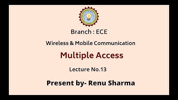 Wireless & Mobile Communication | Multiple Access | AKTU Digital Education