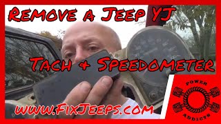 Jeep Wrangler YJ - How to Remove the Speedometer and Tach #poweraddictscrew #jeepyj #jeeplife screenshot 3