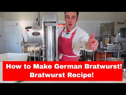 How to Make German Bratwurst! Bratwurst Recipe!