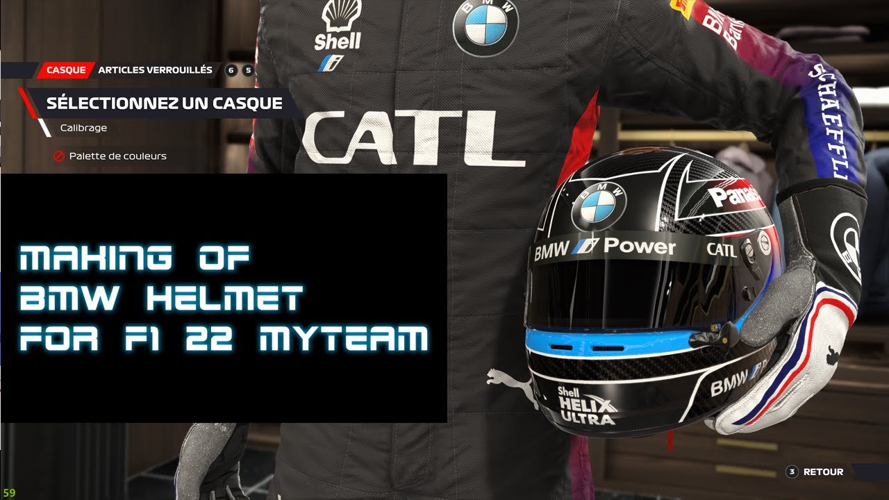 Making-of BMW Helmet F1 22 - YouTube