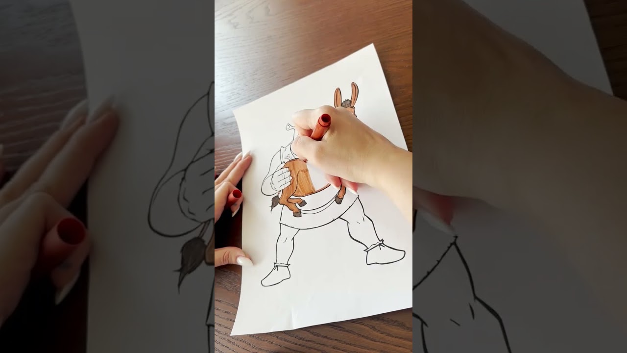 Shrek and donkey (coloring book) 