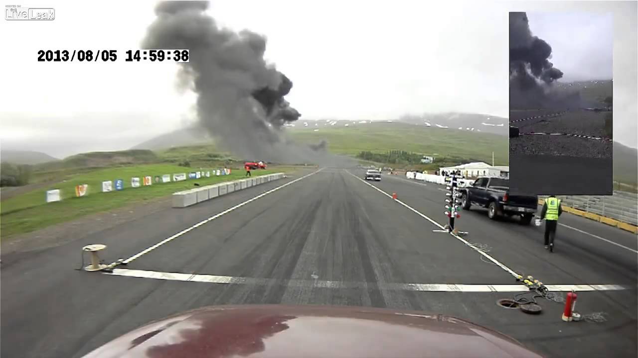 Super King Air 200, Air Ambulance, crashes at drag strip in Iceland