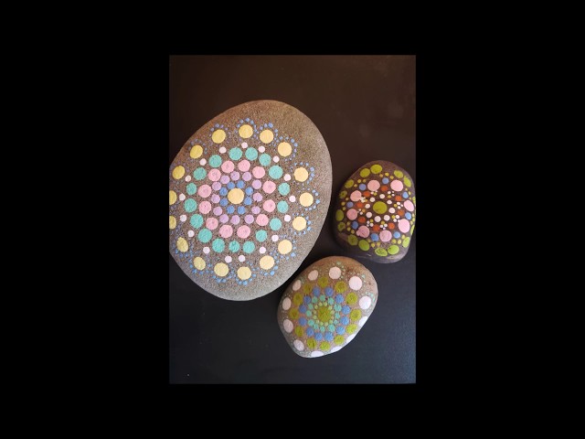 Rock painting with mandalas 🌺 DIY in PiedraCreativa 🌺