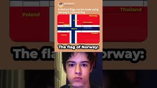 Norway's flag is a CHEAT CODE! 🇳🇴🤯#geography #facts #inymeme