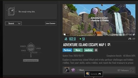 BGMI WOW PARKOUR MAP CODE 27542 Adventure Island Escape Map1 | Subhe Alam Live