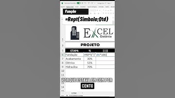 Barra de Progresso no Excel