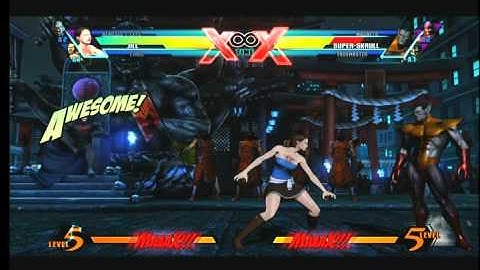 Ultimate MVC3 RE Combos Part 1 (Chris Wesker Jill and Nemesis)
