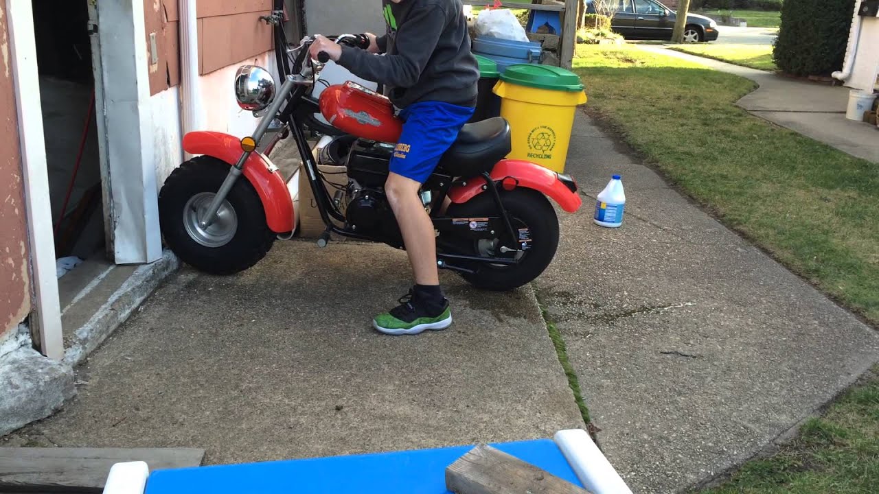 Bleach Burnout With A Mini Motorcycle YouTube