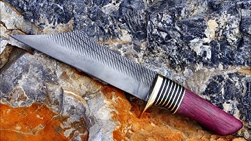 I Made a Seax Knife out from Farrier Rasp