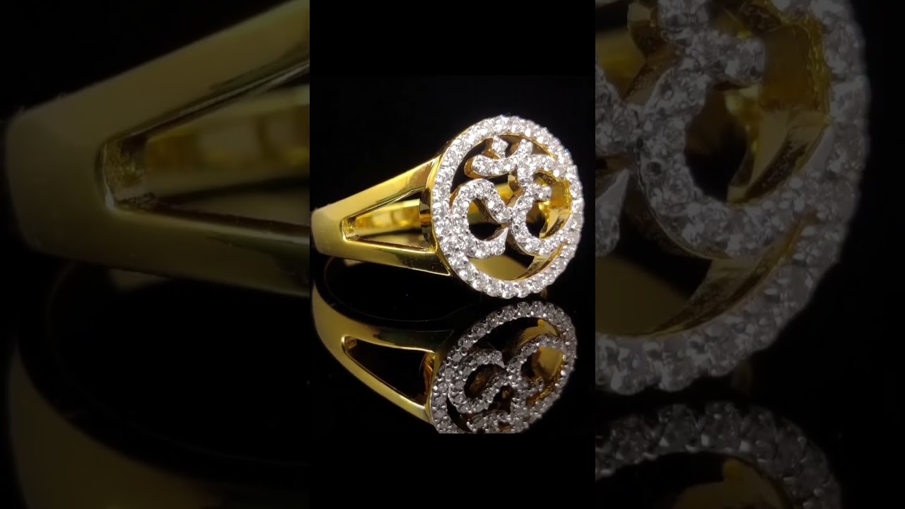 'OM' Ring made in Diamonds and Gold by Thordiam Jewellery