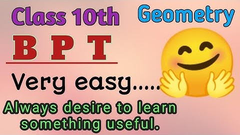 BPT | Class 10 | Similarity @EasyMaths9-6