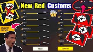 New Red Custom Card😲 - Garena Free Fire !!