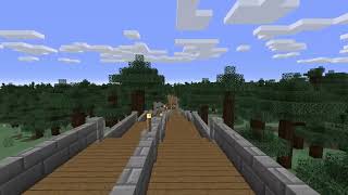 Minecraft Freeways: Route 80 and Highway 882 Crossing the Border