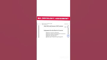 IGNOU MSO Assignment 2025| Master of Sociology Assignment Submission Details & Valid Assignment