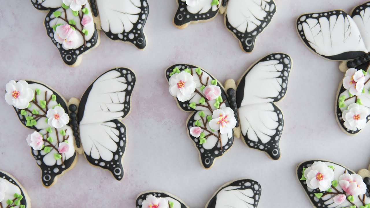 CHERRY BLOSSOM BUTTERFLY COOKIES