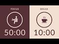 50/10 Pomodoro Timer | No Music 🔔 Bell Only | 3-Hour Study With Me for Deep Focus 🍅