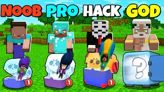 Minecraft NOOB vs PRO vs HACKER vs GOD: BRAWL STARS BOX OPENING Challenge in Minecraft! Animation