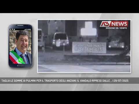 TAGLIA LE GOMME AI PULMINI PER IL TRASPORTO DEGLI ANZIANI: IL VANDALO RIPRESO DALLE ... | 29/07/2025