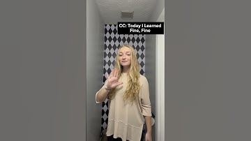 Fine in ASL (Not a Teacher) #americansignlanguage #signlanguage #signoftheday #learninglanguages