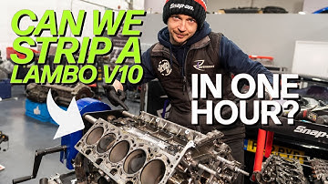 Can We Strip A Lamborghini V10 Engine In ONE Hour?