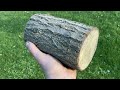 Дубовая кружка с латунной инкрустацией DIY. Woodturning an Oak Log Mug brass inlay DIY