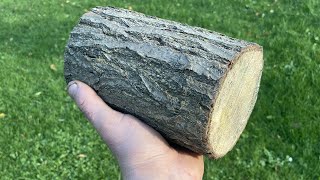 картинка: Дубовая кружка с латунной инкрустацией DIY. Woodturning an Oak Log Mug brass inlay DIY