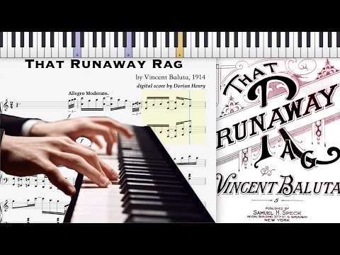 That Runaway Rag by Vincent Baluta (1914, Ragtime piano)