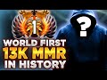 First 13k mmr player in dota 2 history