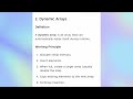 CP25C01 UNIT 1 Advanced arrays: Sparse arrays,dynamic arrays, cache-aware structures,